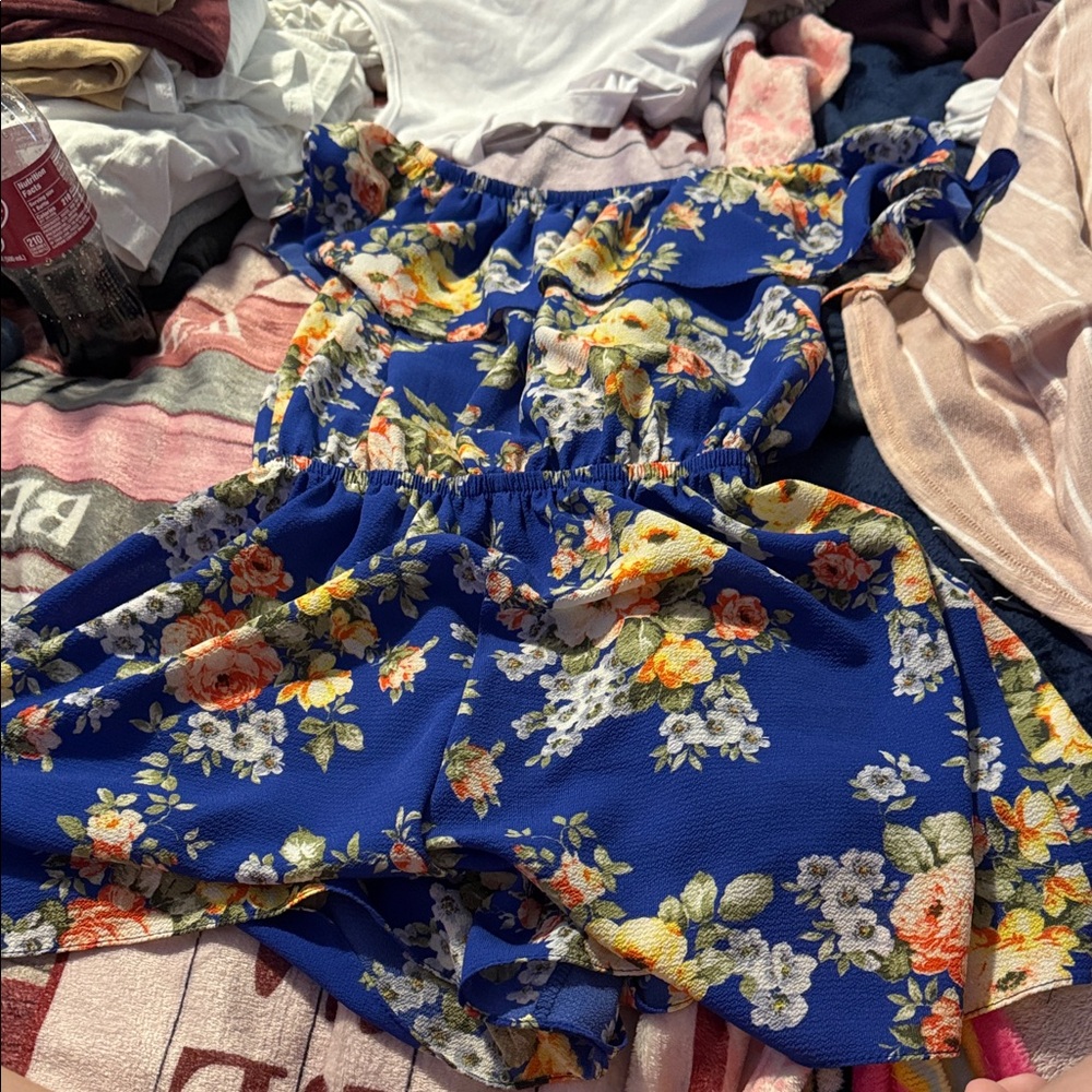 Ing Blue Floral Jumpsuit